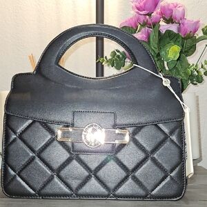 Elegant Valentino Orlandi Black Quilted Handbag With Strap
